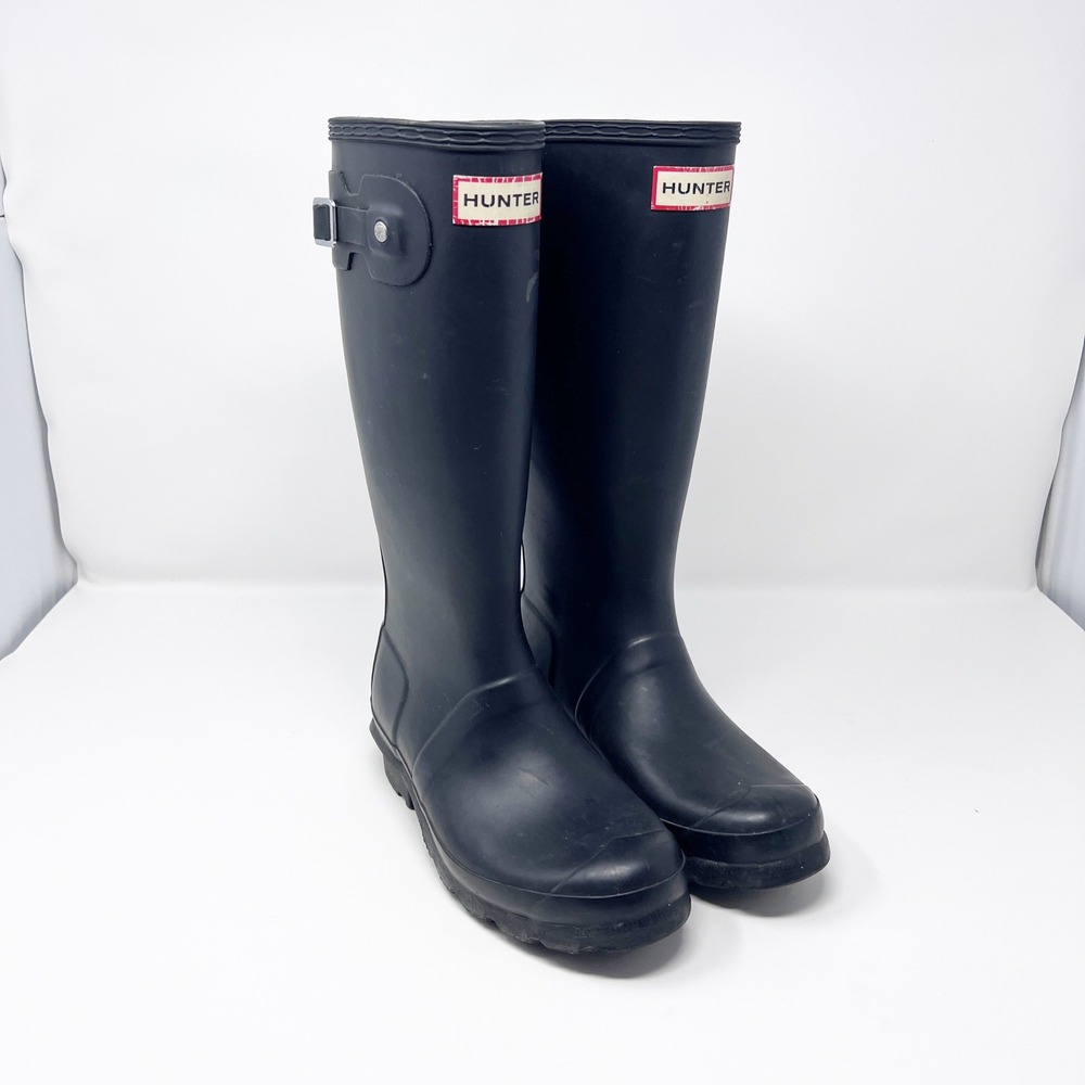 hunter Kids Black Rain Boots Sz 4